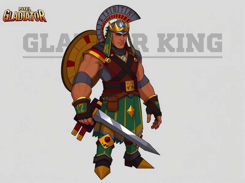 Pixel Gladiator King Game Hero Image